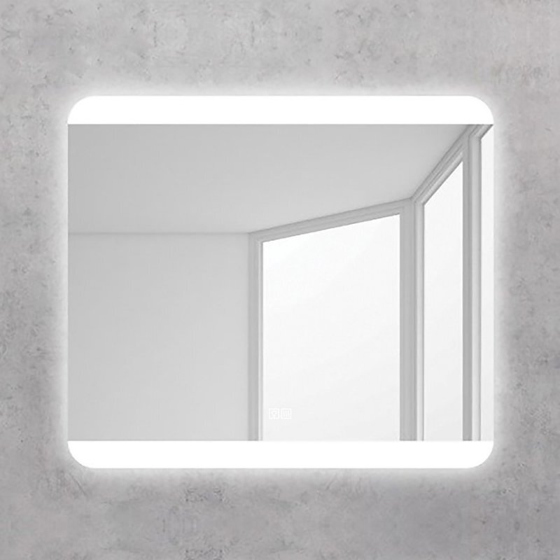 Изображение товара Зеркало BelBagno SPC-CEZ-800-700-LED-TCH-WARM, 80 см, с LED подсветкой, с сенсорным выключателем, с подогревом, цвет рамы белый