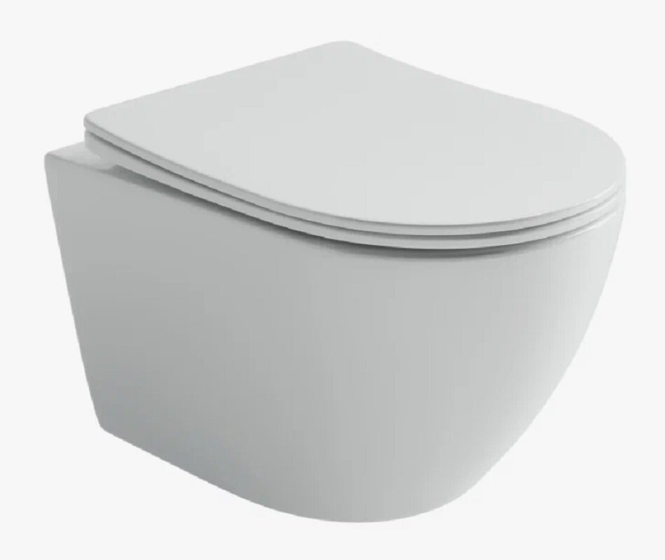 Изображение товара Подвесной унитаз Ceramicanova Uno CN11001T, безободковый, смыв Торнадо, сиденье микролифт, белый, сантехфарфор