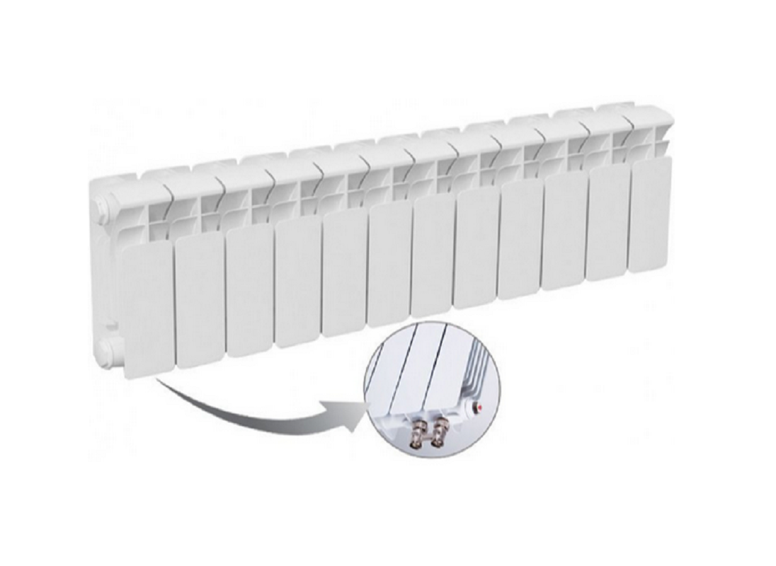 Изображение товара Биметаллический радиатор Rifar Base Ventil 200 12 секций белый с нижним левым подключением