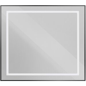 Изображение товара Зеркало с LED подсветкой и сенсорным выключателем 90 см черное BelBagno