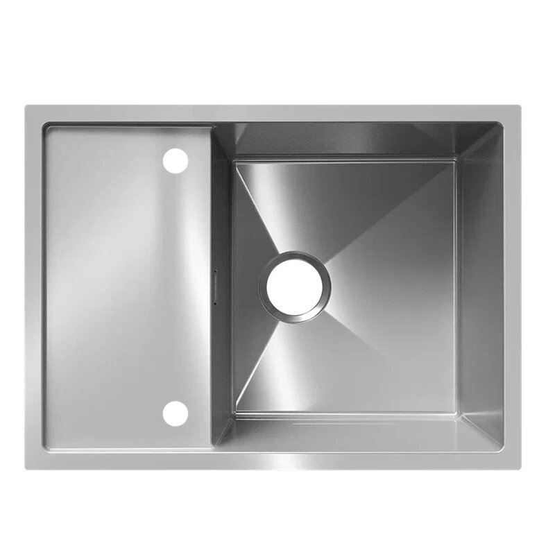 Изображение товара Мойка кухонная Ulgran Steel US 680-001, 68 см, нержавеющая сталь, PVD покрытие