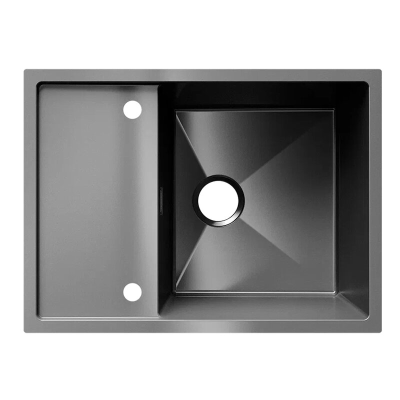 Изображение товара Кухонная мойка Ulgran Steel US 680-002 68 см нержавеющая сталь PVD покрытие
