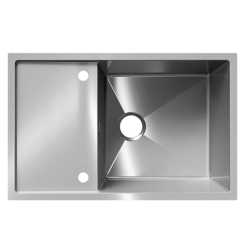 Изображение товара Кухонная мойка Ulgran Steel US 780-001 78 см нержавеющая сталь PVD покрытие коландер