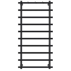 Изображение товара Полотенцесушитель водяной Secado Понтида 1 К, 4673739227275, ширина 50 см, высота 120 см, с крючками, черный матовый, 120x40x50