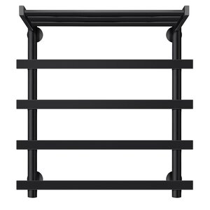 Изображение товара Полотенцесушитель водяной Secado Понтида 1 СП, 4673739227312, ширина 60 см, высота 60 см, с полкой, черный матовый, 60x50x60