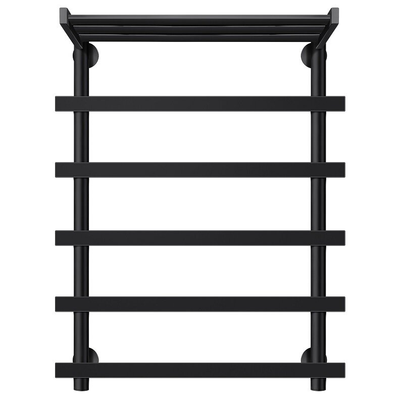 Изображение товара Полотенцесушитель водяной Secado Понтида 1 СП 50х80 см с полкой черный матовый