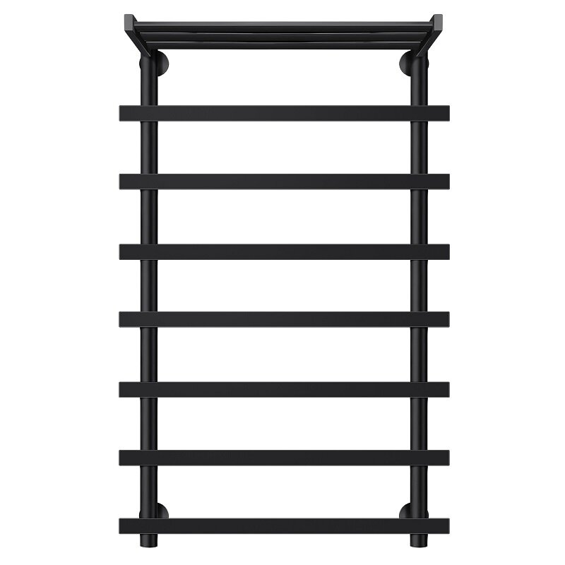 Изображение товара Полотенцесушитель водяной Secado Понтида 1 СП с полкой черный матовый 70x100 см