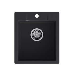 Изображение товара Кухонная мойка GranFest GF-Urban 242 черная из искусственного камня 42х49 см