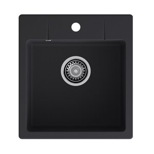 Изображение товара Кухонная мойка GranFest GF-Urban 245 черный из искусственного камня 45x49 см