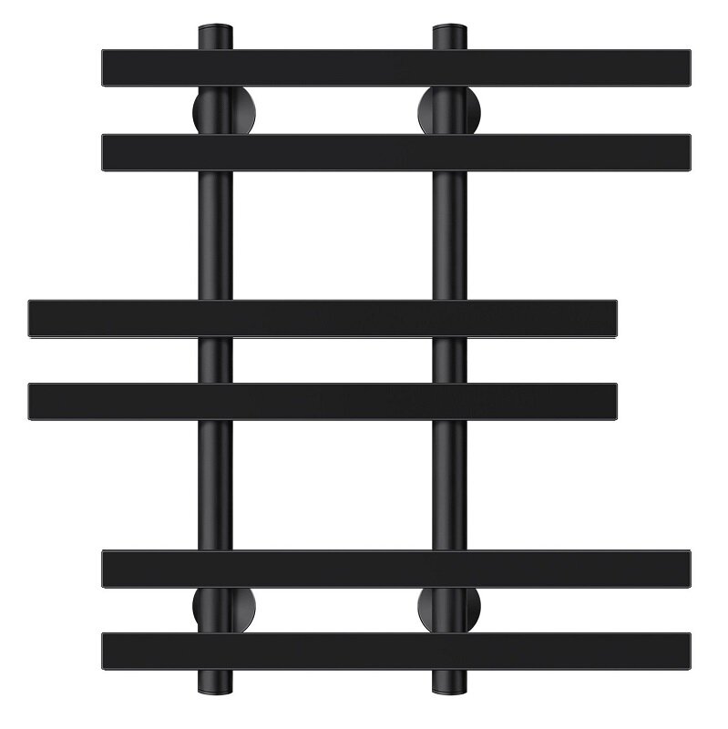 Изображение товара Полотенцесушитель водяной Secado Понтида 6, черный матовый, 50х60 см