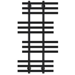 Изображение товара Полотенцесушитель водяной Secado Понтида 6, 4673739227923, ширина 70 см, высота 100 см, черный матовый, 100x20x70