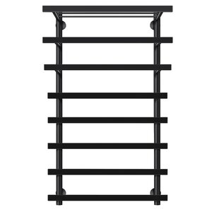 Изображение товара Полотенцесушитель водяной Secado Понтида 7 СП, 4673739228043, ширина 60 см, высота 100 см, с полкой, черный матовый, 100x60x70