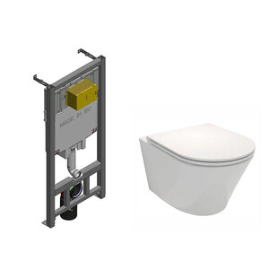 Изображение товара Инсталляция Jacob Delafon с унитазом Jacob Delafon Rodin+, крышка микролифт, E29025-NF/EDY102-00/E23280-00