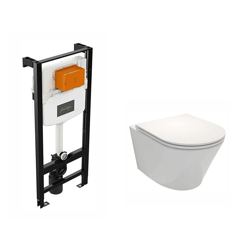 Изображение товара Инсталляция Jacob Delafon с подвесным унитазом Rodin+ и крышкой микролифт