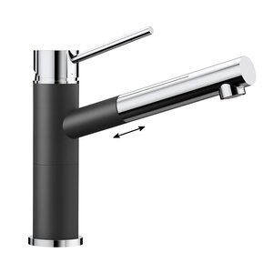 Изображение товара Смеситель Blanco Alta-S Compact 515333 хром/графит для кухни 20 см