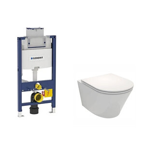 Изображение товара Инсталляция Geberit Omega 12 с унитазом Jacob Delafon Rodin+, крышка микролифт, 111.030.00.1/EDY102-00/E23280-00