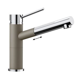 Изображение товара Смеситель Blanco Alta-S Compact 517634 хром / серый беж