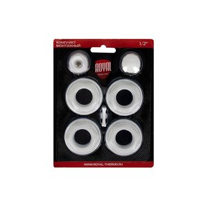 Изображение товара Комплект монтажный Royal Thermo RT1/2W, 1 х 1/2 дюйм, белый (НС-1490685)