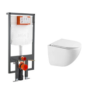 Изображение товара Инсталляция Vitra с подвесным безободковым унитазом Vincea Bien, крышка микролифт, 748-5800-01/VT1-51T