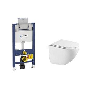 Изображение товара Инсталляция Geberit Omega 12 с подвесным безободковым унитазом Vincea Bien, крышка микролифт, 111.030.00.1/VT1-51T