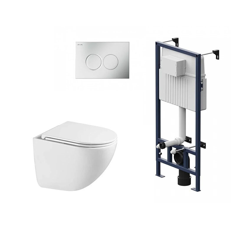 Изображение товара Инсталляция Am.Pm ProC с подвесным безободковым унитазом Vincea Bien и крышкой микролифт