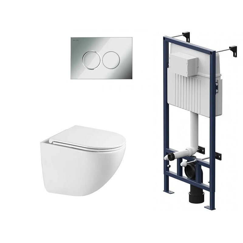 Изображение товара Инсталляция Am.Pm ProC для подвесного унитаза с безободковой чашей и системой торнадо