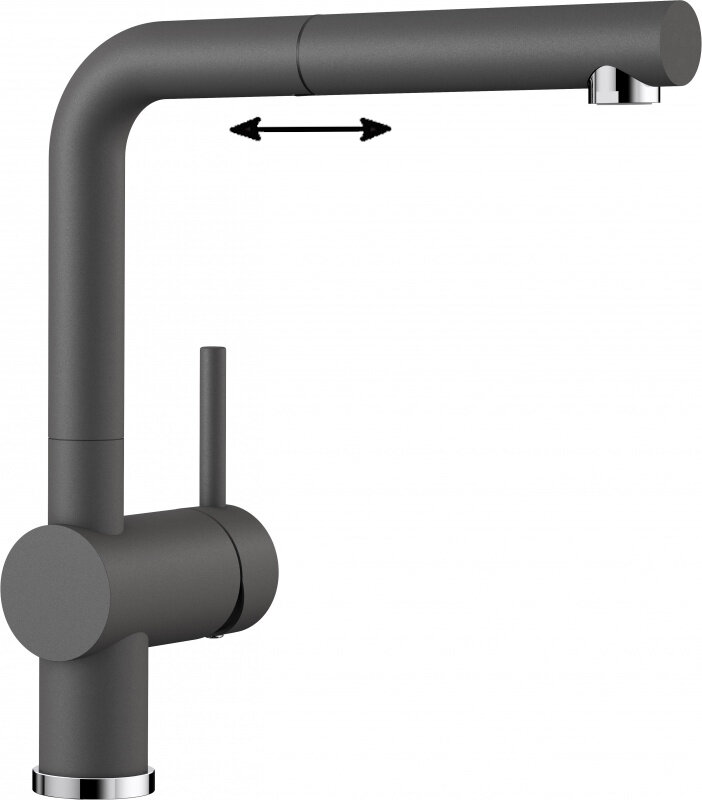 Изображение товара Смеситель Blanco Linus-S гранитный в графитовом цвете