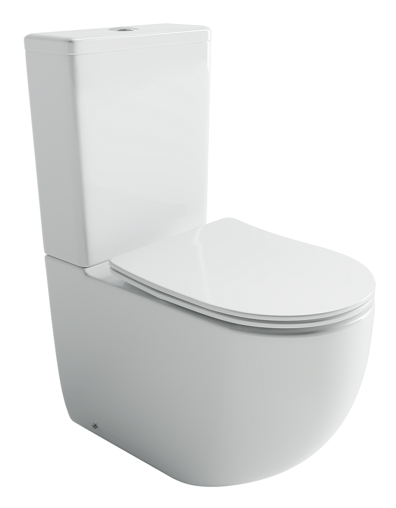 Изображение товара Напольный унитаз Ceramicanova Metropol CN4001T-B/CN4001-T белый безободковый с системой Торнадо