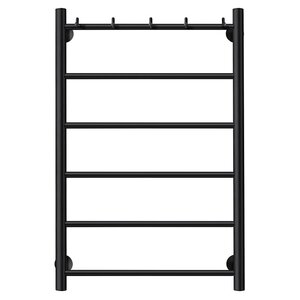 Изображение товара Полотенцесушитель водяной Secado Триада 1 К, 4673739228609, ширина 50 см, высота 80 см, с крючками, черный матовый