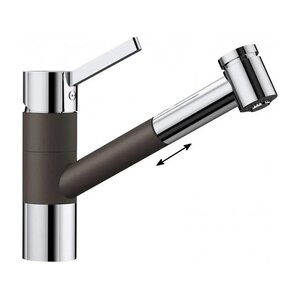 Изображение товара Смеситель Blanco Tivo-S 517618 хром / кофе