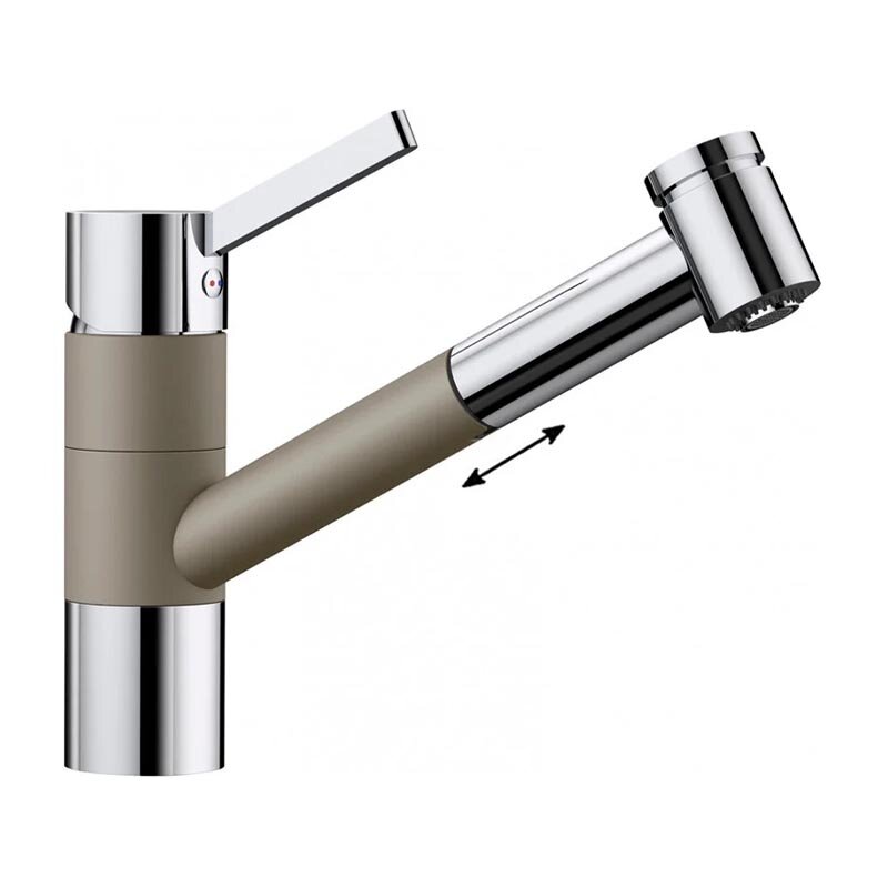 Изображение товара Смеситель кухонный Blanco Tivo-S 517619 однорычажный хром/бежевый