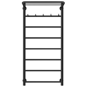 Изображение товара Полотенцесушитель водяной Secado Триада 1 КСП, 4673739228869, ширина 40 см, высота 100 см, с крючками, с полкой, черный матовый