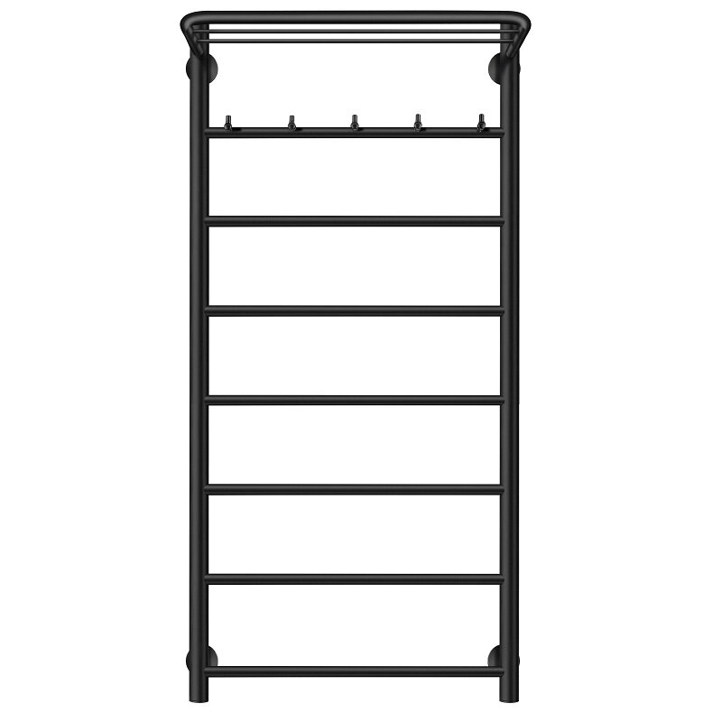 Изображение товара Полотенцесушитель водяной Secado Триада 1 КСП, 4673739228876, ширина 50 см, высота 100 см, с крючками, с полкой, черный матовый