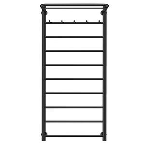 Изображение товара Полотенцесушитель водяной Secado Триада 1 КСП, 4673739228913, ширина 60 см, высота 120 см, с крючками, с полкой, черный матовый