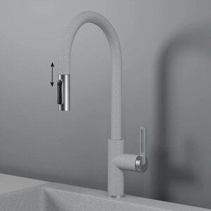 Изображение товара Смеситель для кухонной мойки Granula GR-8168 базальт, с подключением к фильтру