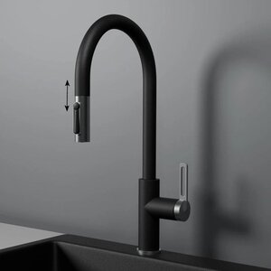 Изображение товара Смеситель для кухонной мойки Granula GR-8168 турмалин, с подключением к фильтру