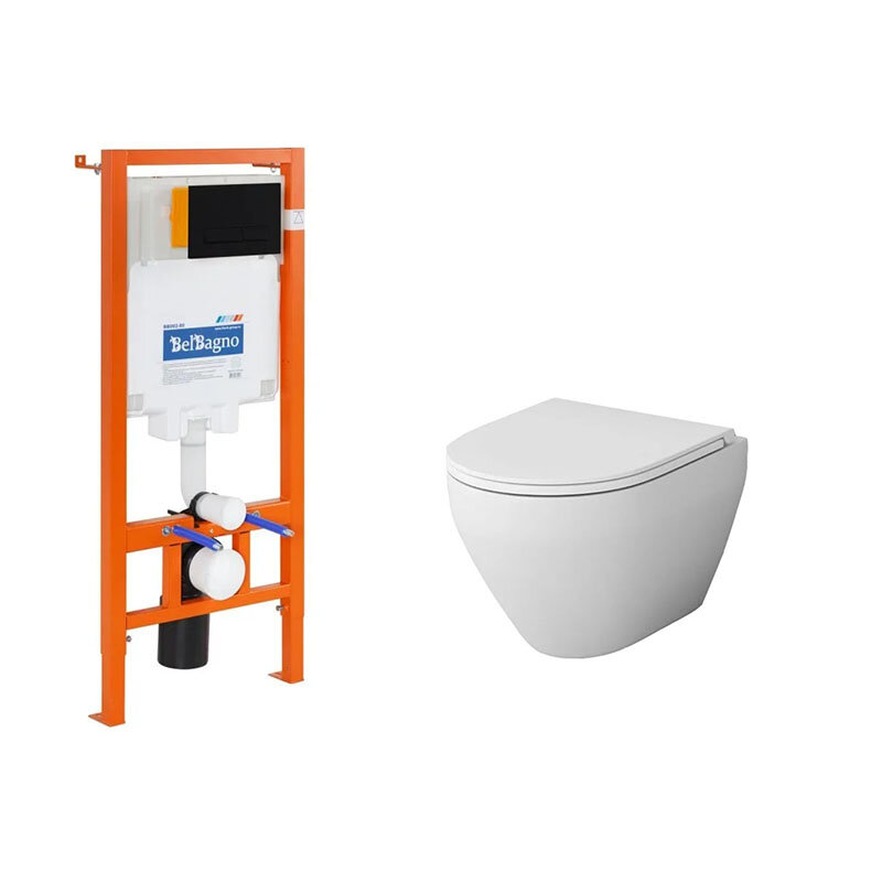 Изображение товара Инсталляция BelBagno BB002-80 для подвесного унитаза AM.PM Spirit V2.0 FlashClean Изображение товара Инсталляция BelBagno BB002-80 для подвесного унитаза AM.PM Spirit V2.0 FlashClean