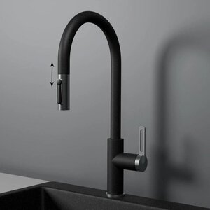 Изображение товара Смеситель для кухонной мойки Granula GR-8168 черный, с подключением к фильтру