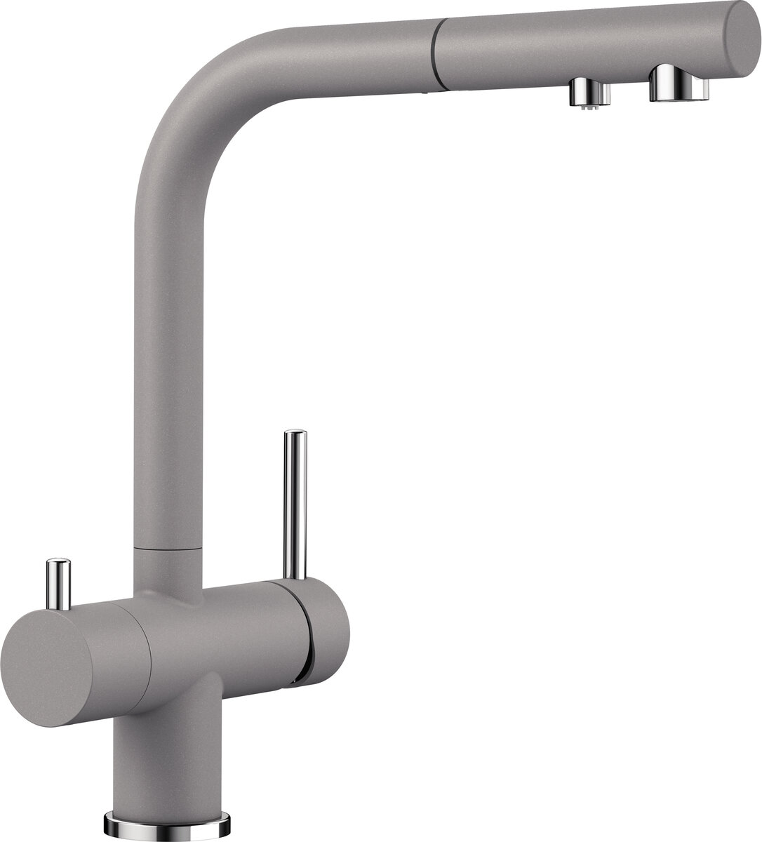 Изображение товара Смеситель для кухни Blanco Silgranit Fontas II 525140 под фильтр питьевой воды алюметаллик