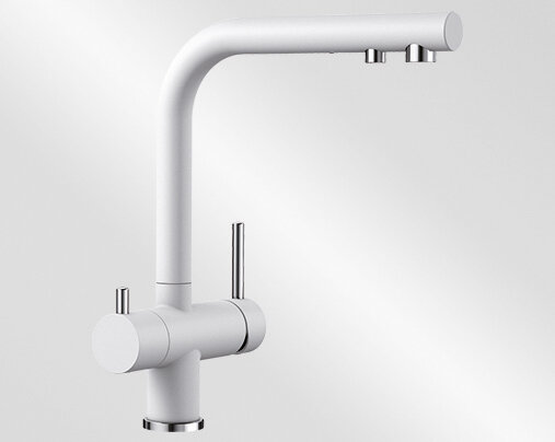 Изображение товара Кухонный смеситель Blanco Fontas II Silgranit 525141 под питьевую воду, белый