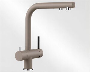 Изображение товара Кухонный смеситель Blanco Fontas II Silgranit 525145 под фильтр питьевой воды, серый беж