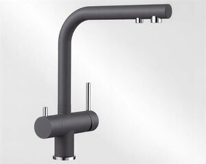 Изображение товара Кухонный смеситель Blanco Fontas Silgranit II 525146 под фильтр питьевой воды, темная скала