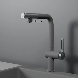 Изображение товара Смеситель для кухни Granula GR-8169 алюминиум с подключением к фильтру