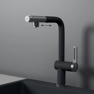 Изображение товара Смеситель для кухонной мойки Granula GR-8169 графит, с подключением к фильтру