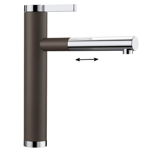 Изображение товара Смеситель Blanco Linee-S 518445 хром / кофе