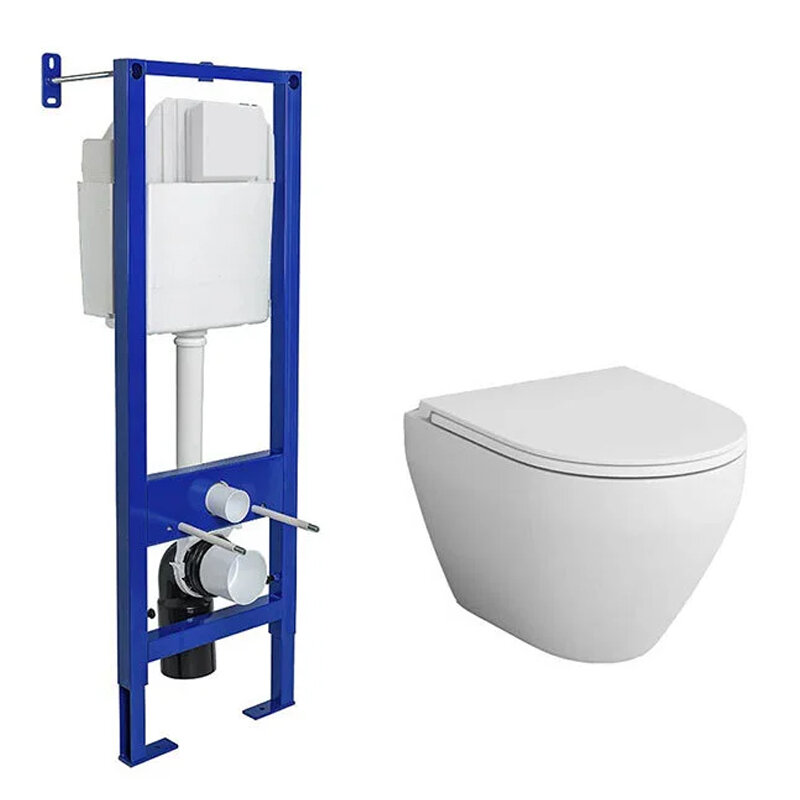 Изображение товара Инсталляция Berges Atom с безободковым унитазом AM.PM Spirit V2.0 FlashClean