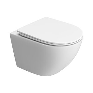 Изображение товара Унитаз BelBagno Uno BB5177CH-TOR/SC подвесной, безободковый, сиденье с микролифтом, белый