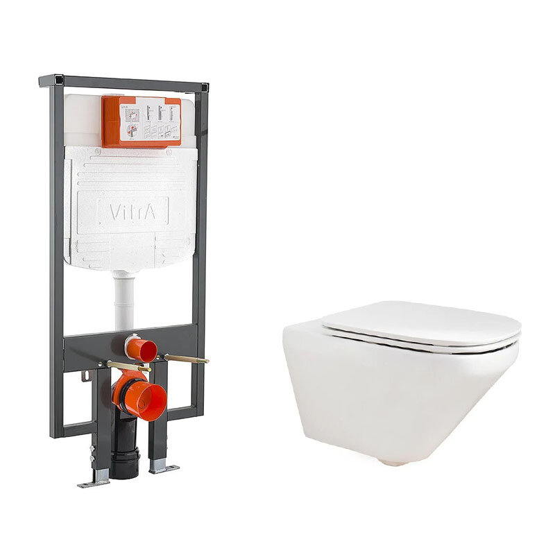 Изображение товара Инсталляция Vitra со безободковым унитазом Jacob Delafon Modern Life сборка