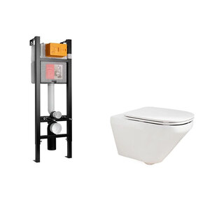 Изображение товара Инсталляция Jacob Delafon с безободковым унитазом Jacob Delafon Modern Life, сиденье микролифт, E33131RU-NF/E77725-0/E77168-0