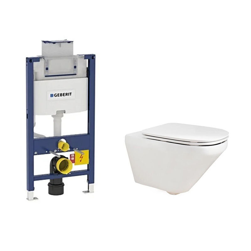 Изображение товара Инсталляция Geberit Omega с безободковым унитазом Jacob Delafon Modern Life, сиденье микролифт